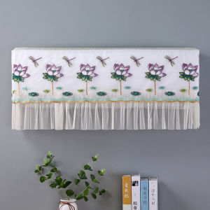 ปลอกป้องกันฝุ่นสำหรับเครื่องปรับอากาศแบบตั้งได้ ผ้าปิดลม ไม่ให้ถูกพัดแรง แบรนด์ AiBaiKe วัสดุลูกไม้ ผลิตจากจีนแผ่นดินใหญ่