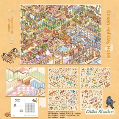 Stress Relief Decal DIY Hand Account Stickers Miniature Scene