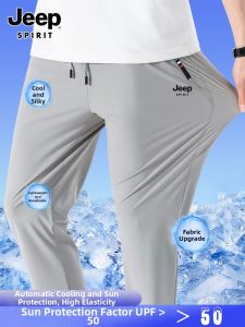 JEEP SPIRIT | Icy Silk Summer Mens Casual Pants