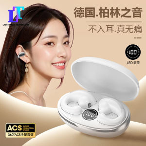 LS Tai nghe bluetooth Không Dây Mới Clip-Xương Tai Dẫn Tai nghe bluetooth Đúng Không Dây khử tiếng ồn tuổi thọ pin dài Song Song Tai nghe bluetooth thể thao Stereo Tai nghe bluetooth Chất Lượng Cao Silicone Tai nghe Bluetooth