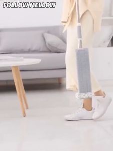 ไม้ถูพื้น รุ่น สีขาว การหมุน360องศา ไม้ถูพื้นแบบรีดน้ำ ถูง่ายสบายมือ ไม้ถูพื้นหัวแบน 42 ซม. แผงขนาดใหญ่พื้นบ้านพื้นเรียบ