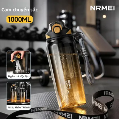 nRMEi | Bình Nước Thể Thao Dung Lượng Lớn Tritan cho Hoạt Động Ngoài Trời Mùa Hè và Sinh Viên Tập Thể Dục
