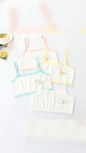 M&C Girls underwear pure cotton fashion Korean version cartoon vest childrens chest wrap 9-12 years old