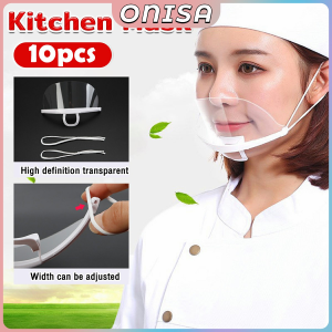 Onisa Plastic Kitchen Mask Transparent Mask 10pcs Chef Masks