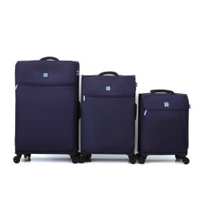 IT UK/ LONDON 20"/24"/28" Inch Oxford Fabric Ultra Light Soft Case Waterproof 360 Rotation Silent Wheels w TSA Lock