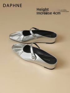 Daphne | Women Silver Slip-on Sandals