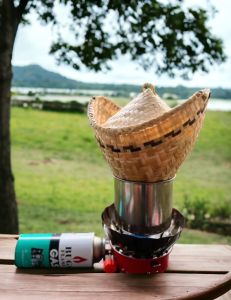 ชุดนึ่งข้าวจิ๋วขนาด7นิ้วครบชุด3ชิ้นแคมป์ปิ้งปิกนิก