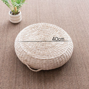 พื้นรองนั่งแบบพับได้จากหญ้า หมู่บ้านญี่ปุ่น ทรงสี่เหลี่ยม สีเขียว ลายดอกไม้ สำหรับการสวดมนต์ นั่งสมาธิ เหมาะสำหรับบ้านและพักผ่อน