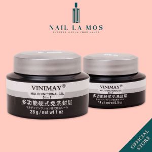 Gel đa năng Vinimay 5in1 chính hãng - Hũ gel đắp móng tạo hình nail đính đá top gel tạo giọt sương hoa nổi