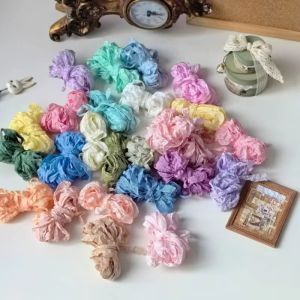 Ruy Băng Lụa Cổ Điển Giả Mờ Thủ Công 49 Mét Cho Đồ Chơi Blythe Ruy Băng Viền Ren Thủ Công DIY Cho Đồ Thủ Công Gia Đình