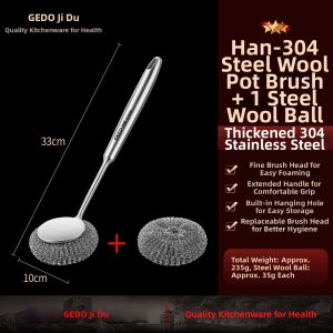 GEDO | Non-scratch Long Handle Dishwashing Scrubber