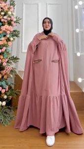 Hijab Syari Jubah Kode LONGTING Bahan Kringkel Premum By Ory AjeZas Collection