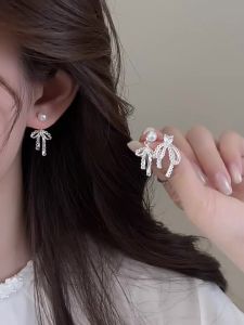 Lnieer | Bông Tai Ngọc Trai Hình Nơ Bằng Bạc S925