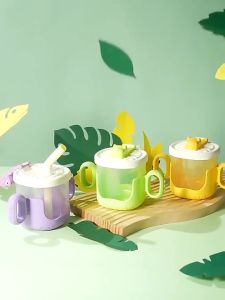 Gelas Bayi Training Cup 300ml Botol Minum Balita Sedotan Silikon Cangkir Susu Anak Bebas BPA