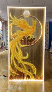 Tranh Đính Đá Pha Lê Đèn Led Chim Phượng Hoàng cao cấp /Tranh Treo Phòng Khách /Ngủ...Hiện Đại trang trí nhà quán cafe