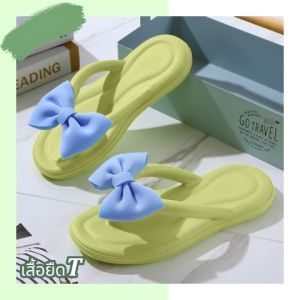 LHSunshine HOT รองเท้าแตะเท่ๆ รองเท้าใส่บ้าน รองเท้าวินเทจ พื้นนิ่มใส่สบายสินค้างานดีรับหน้าฝน ลูกค้า หูหนีบเบา รุ่นสุดฮิต โบสีชัด