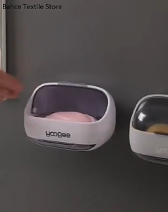 Soap Box Wall Mounted Soap Storage Rack Capsule Design Soap Shelf With Drainage Rack  Clamshell Drain