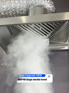 Range Hood Gathering Smoke Suction Exhaust Fan Household Powerful Kitchen Ventilation Fan Simple Range Hood Stainless Steel Direct Draft Suction 12-17 Cubic Meters/Min Exhaust Air Volume