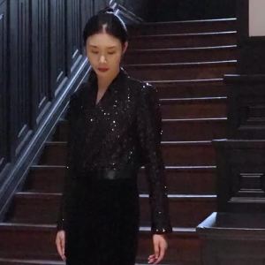 Designer Early Autumn Glitter Padded Velvet High Waist Jumpsuit
