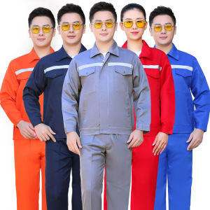 Safety Jacket with Reflector Overall Suit Welding Over all Suit Workwear Work Clothes Uniforms Men and Women Labor Protection Clothing Durable Worker Coverall Uniform