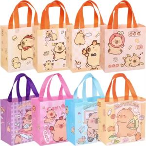 Capybara Chủ Đề Vải Không Dệt Túi Xách Tay 10/20/30 Chiếc Dễ Thương Tặng Túi Đóng Gói Cho Trẻ Em Tắm Cho Bé Sinh Nhật Trang Trí Lưu Trữ