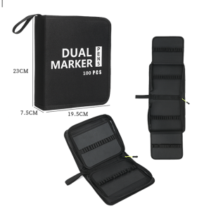 Large Capacity Pure Color Art Supplies 2024 Acrylic Dye Neutral Pen Storage Pencil Case 120 Colors Oxford Cloth Material