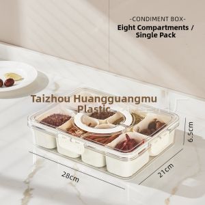 Portable Compartmentalized Spice Box Transparent