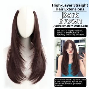JUZITING | Volume Enhancing U-Shaped Hair Extension Invisible Seamless Long Straight Hair Clip-In Extension