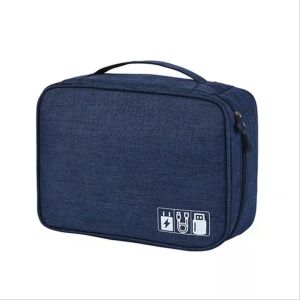 Tas Kabel Organiser / Travel Pouch Multifungsi Tas Kosmetik Serbaguna - Abu-abu