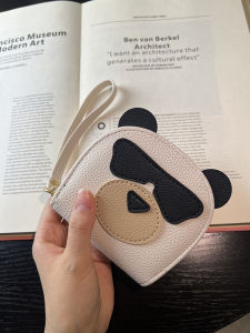 Cute Little Coin Purse Womens Fashionable Korean Version Student Simple Zipper Handheld Bag Soft PU Material Cartoon Pattern