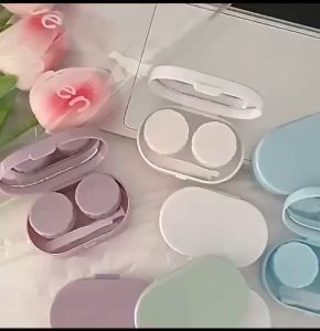 Tempat Softlens Mini Kaca Travel Kit Kaida Case Makeup Kontak Lensa Portable Casing Penjepit Tongkat