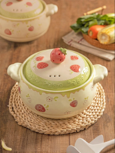 MODERN SWEETHOME | Cute Ceramic High-Heat Resistance Stew Pot Suitable for Gas Cooker