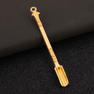 5pcs Mini Shovel Medicine Alloy Spoon Powder Micro-tuning Shovel Teaspoon Novel Scoop With Ring Spatula Spoon