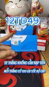 ( GIÁ CỰC RẺ ) Sim 5G Vinaphone Miễn Phí Xem Diu tút Phây búc Data KHÔNG GIỚI HẠN 1 năm Miễn Phí Gọi Điện | Gói 12TD49 FHAPPY D500 14BIG50Y . FREESHIP - CHƯA KÍCH HOẠT.
