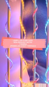 LAMPU SELANG LED STRIP SMD 5050 220V 1-30M FREE SOKET 1PCS AC 220V