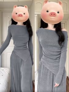 NIUVIES | Bộ Trang Phục Len Hàn Quốc Phong Cách Thu 2 Món