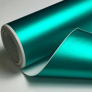 Premium Matte Satin Chrome Metallic Teal Vinyl Wrap Film Car Motorcycle Sticker Decal With Air Release Self Adhesive