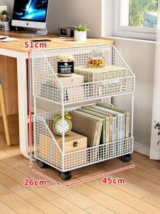 Mobile Two-tier Book Storage Cart
