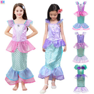 Đầm Công Chúa Nàng Tiên Cá Cho Bé Gái 2-10 Tuổi Ít Cô Gái Treo Trang Phục Nàng Tiên Cá Đầm Dự Tiệc Sinh Nhật Show Cosplay