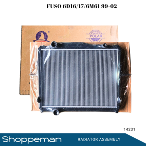 14231 FUSO CANTER 6D16 6D17 6M61 1999-2002 RADIATOR ASSEMBLY M/T 440x598x48mm PA48 2ROWS ME290050