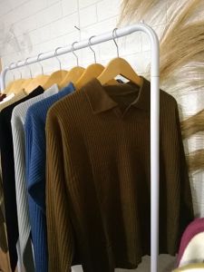 BLOUSE POLO KNIT ATASAN RAJUT BY AQILANISA STORE