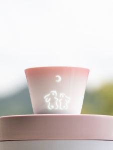 Elegant Ceramic Coffee Cup with Latte Art Moon Rabbit Design High Value Home Use Birthday Gift Chinese Style Tea Cup Water Cup