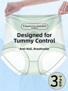 YUNASHA | Seamless High-Waist Tummy Control Panties Postpartum Shaping Butt Lift Summer Thin