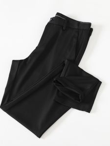 High-End Business Casual Pants for Men Silk Modal Blend Smooth Drapey Spring Summer Straight Leg Fashion Urban Style