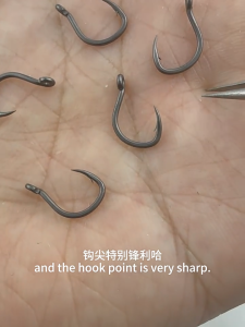 10pcs Feeder Hook Coarse Fishing Hook Strong and Sharp Circle Hook Method Feeder Tilapia Rohu Carp Catfish Bait Hook