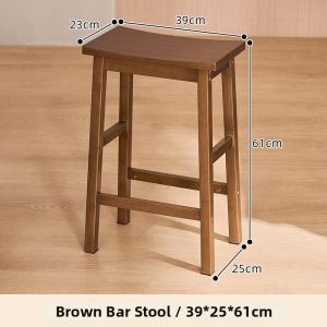 ZHUTING | Bar Stool Kitchen High Chair Bamboo Saddle Seat