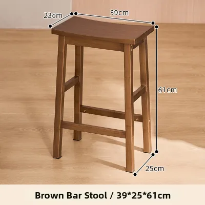 ZHUTING | Bar Stool Kitchen High Chair Bamboo Saddle Seat