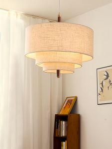 SANGEJIANGREN | Zen Style French Vintage Japanese Retro Creative Fabric Pendant Light