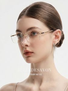 BULLE DE SAVON | Khung Kính Không Viền Titanium Tinh Khiết Phù Hợp Nam Nữ Chống Ánh Sáng Xanh