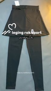 MOI Celana Legging Rok Olahraga Setelan Bawahan Sport Rok + Legging Panjang 1 Set Senam Lari Jogging Zumba Outdoor